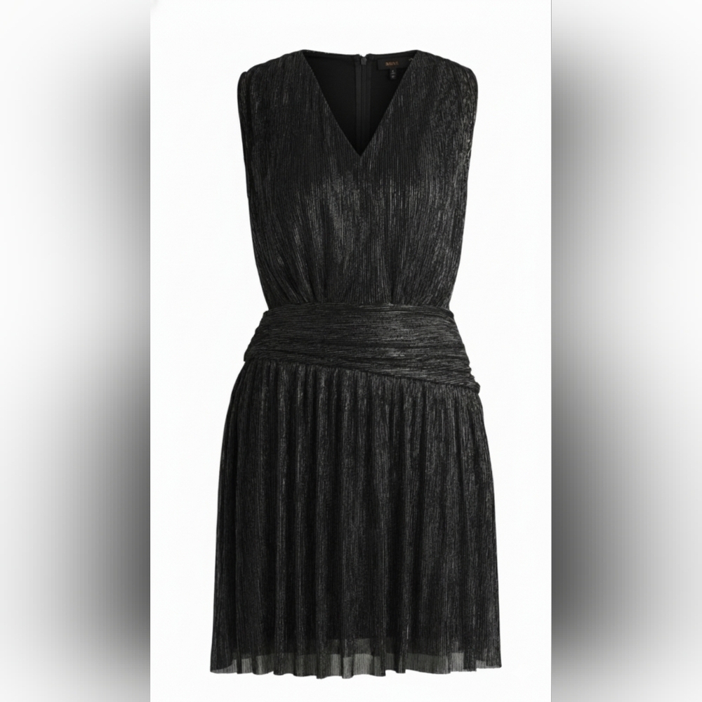 Hugo Boss Plisse Pleat Wrap Dress Medium